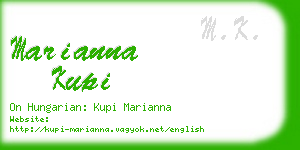 marianna kupi business card